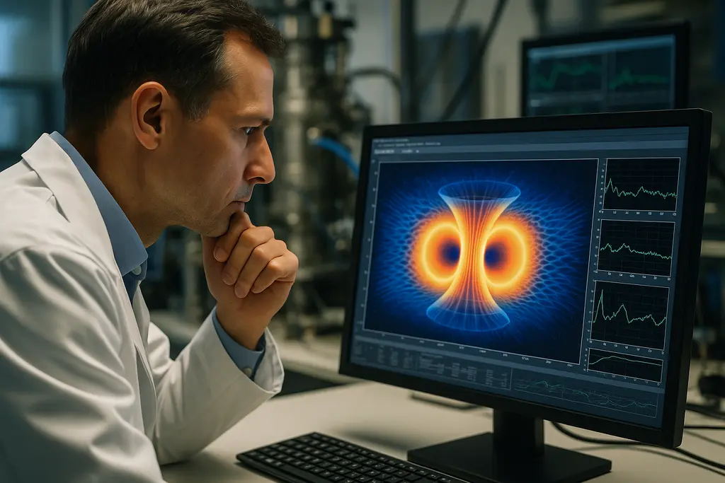 AI Fusion Heating control room with researchers reviewing plasma heating simulations